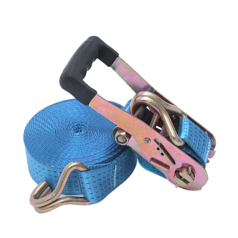 Le tendeur bleu léger de 50mm ceinture les sangles de boucle de cliquet de cargaison de camion